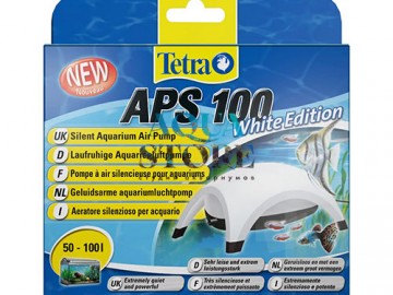 Tetra (Тетра) - APS 100 White Edition, Воздушный одноканальный компрессор для аквариума до 100 л