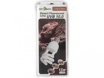 REPTI-ZOO (РЕПТИ-ЗОО) - Desert Fluorescent Lamp, Ультрафиолетовая лампа для Террариума, 15 w, UVB 10