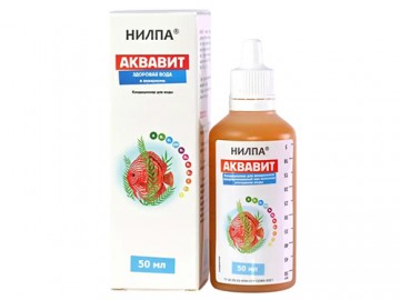 НИЛПА - АКВАВИТ, Кондиционер для аквариумов предназначенный как источник улучшения воды, 50 мл